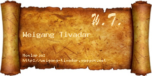 Weigang Tivadar névjegykártya