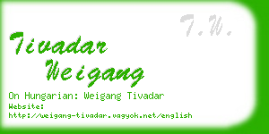 tivadar weigang business card